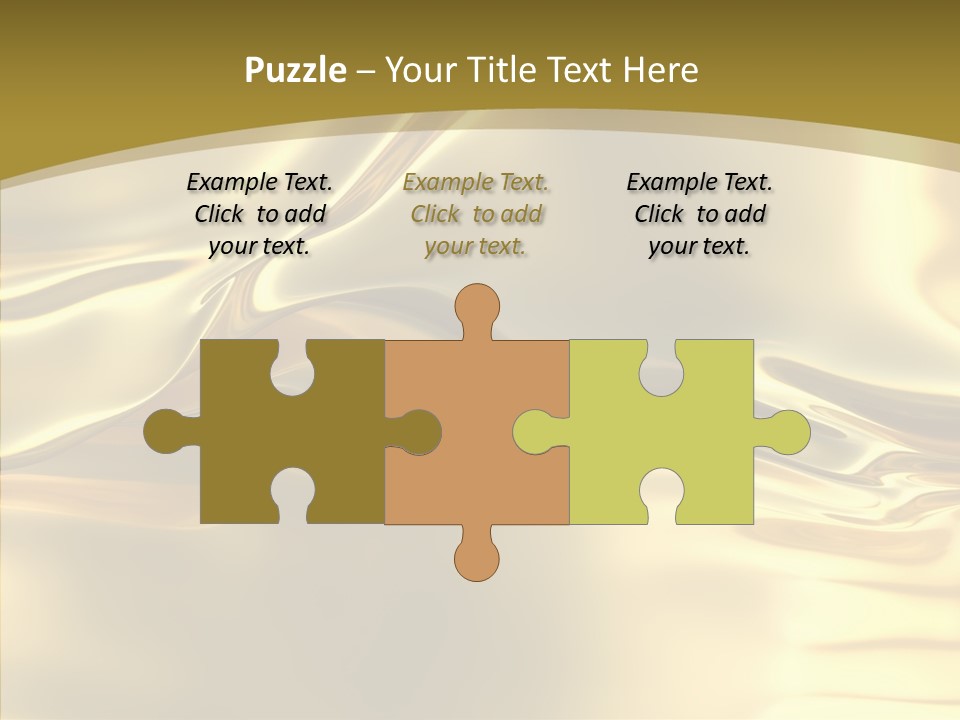 A Gold Background With A Wavy Design PowerPoint Template