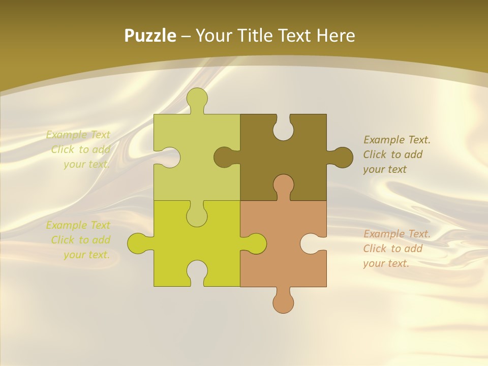 A Gold Background With A Wavy Design PowerPoint Template