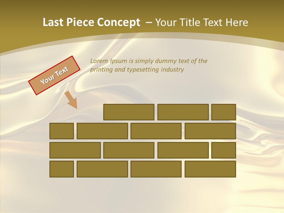 A Gold Background With A Wavy Design PowerPoint Template