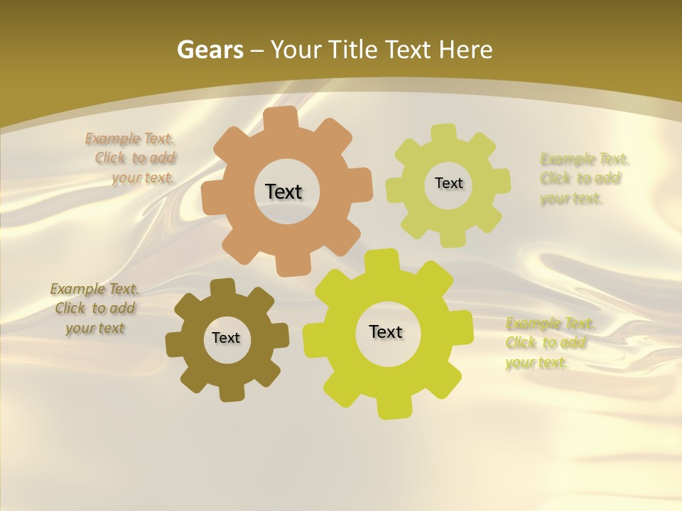 A Gold Background With A Wavy Design PowerPoint Template