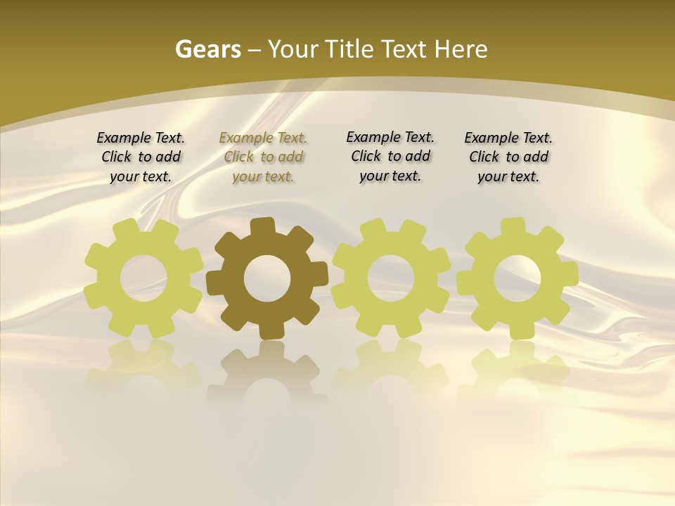 A Gold Background With A Wavy Design PowerPoint Template