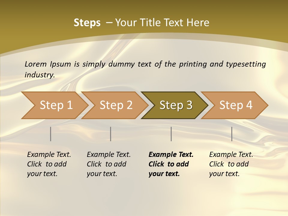 A Gold Background With A Wavy Design PowerPoint Template