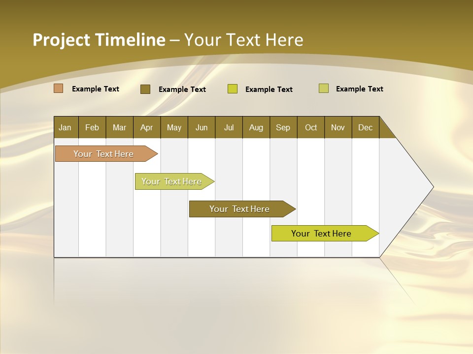 A Gold Background With A Wavy Design PowerPoint Template
