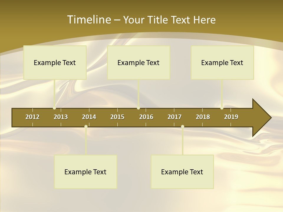 A Gold Background With A Wavy Design PowerPoint Template
