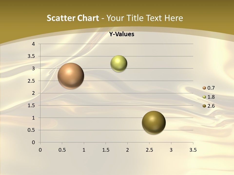 A Gold Background With A Wavy Design PowerPoint Template