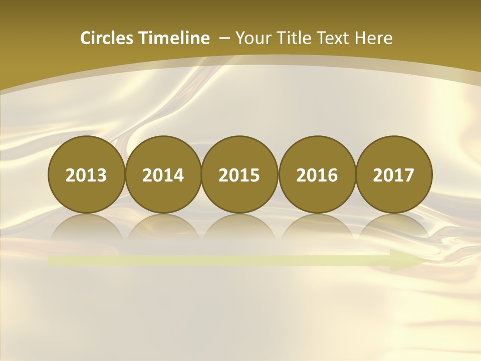 A Gold Background With A Wavy Design PowerPoint Template