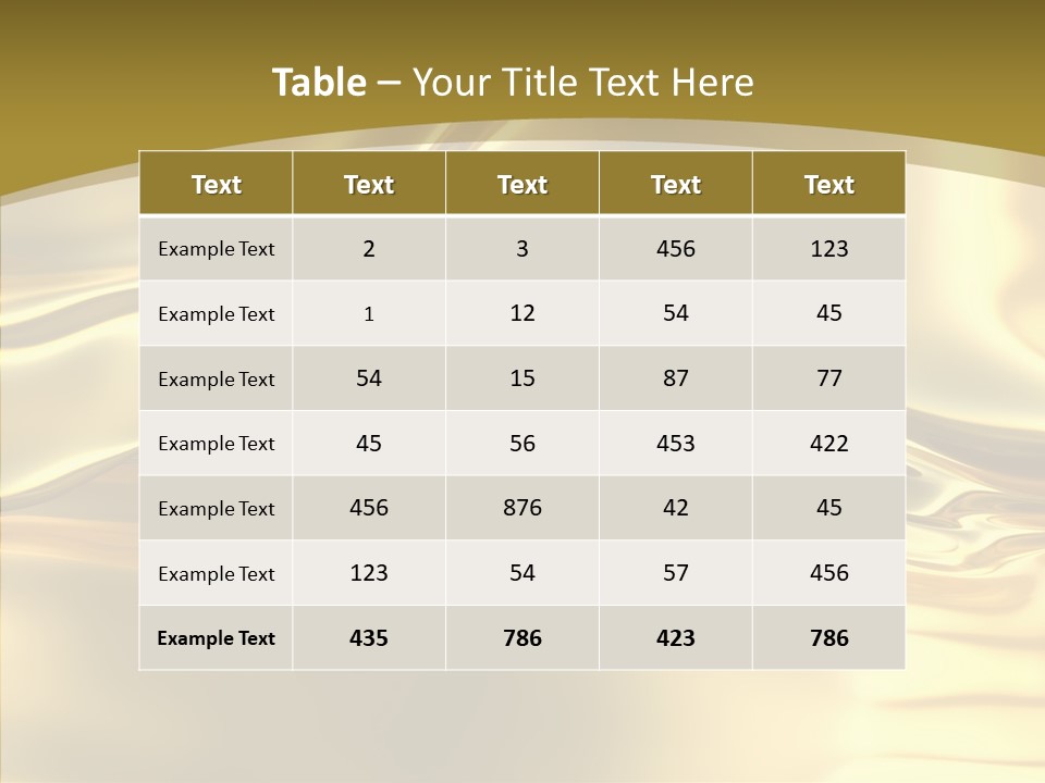 A Gold Background With A Wavy Design PowerPoint Template