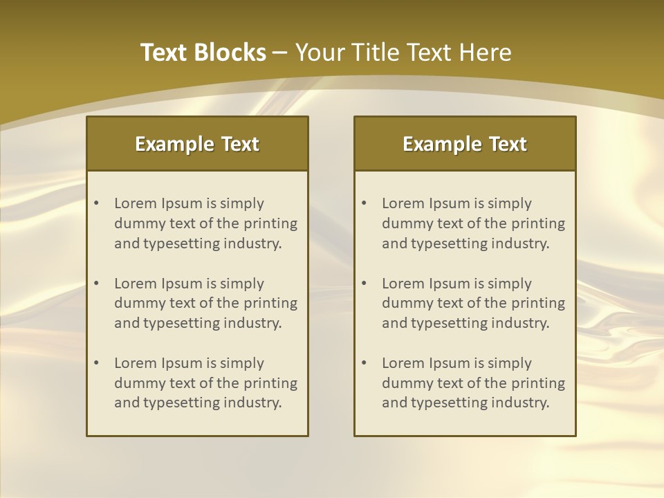 A Gold Background With A Wavy Design PowerPoint Template