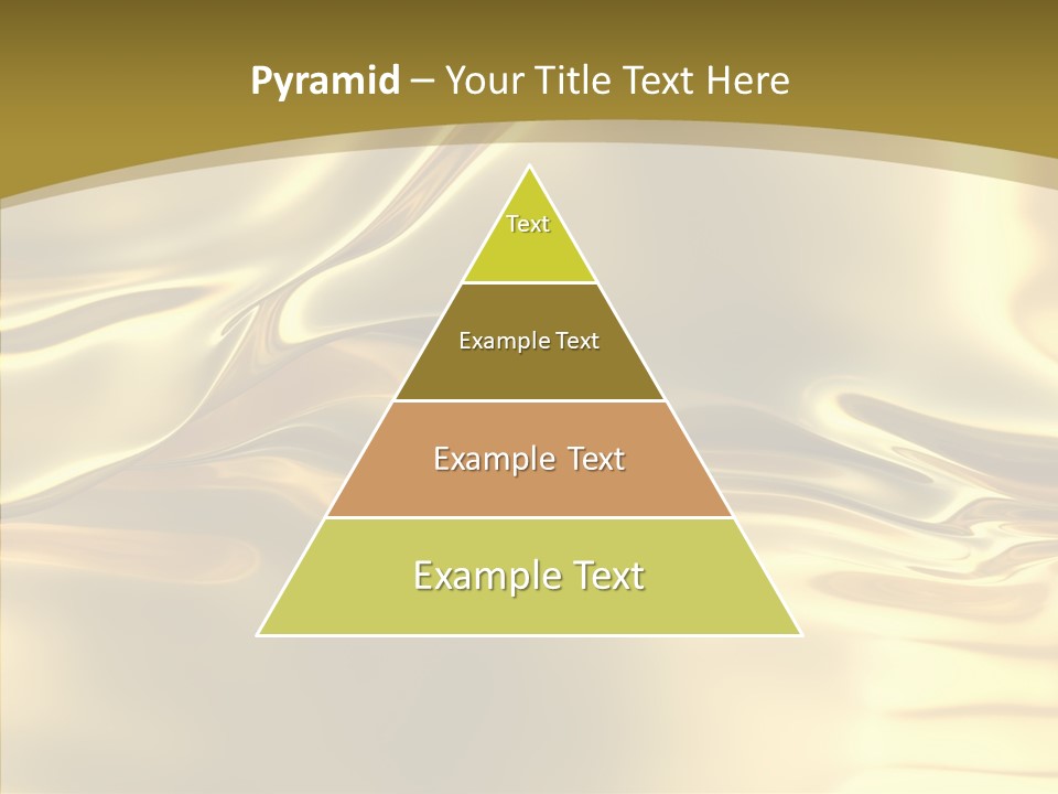 A Gold Background With A Wavy Design PowerPoint Template