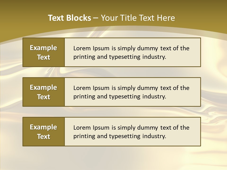 A Gold Background With A Wavy Design PowerPoint Template