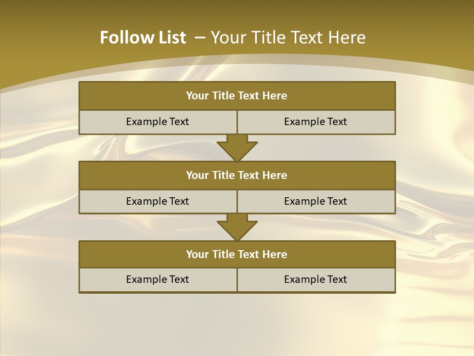A Gold Background With A Wavy Design PowerPoint Template