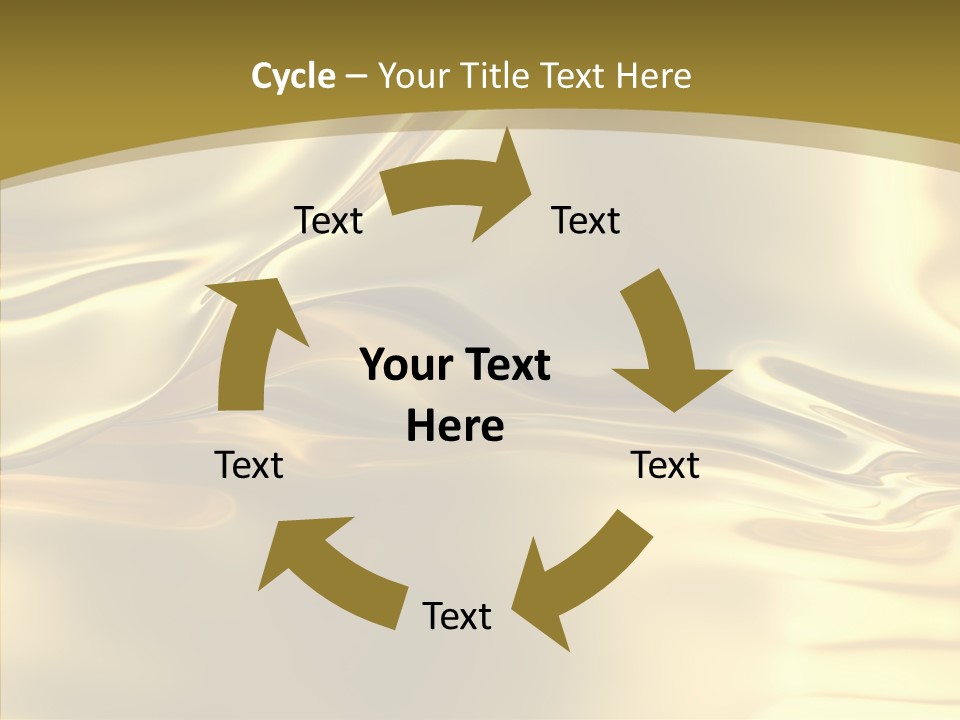 A Gold Background With A Wavy Design PowerPoint Template