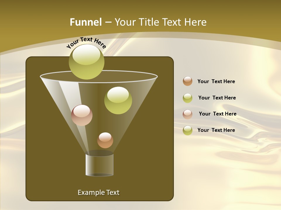 A Gold Background With A Wavy Design PowerPoint Template