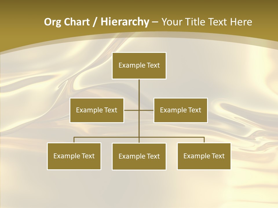 A Gold Background With A Wavy Design PowerPoint Template