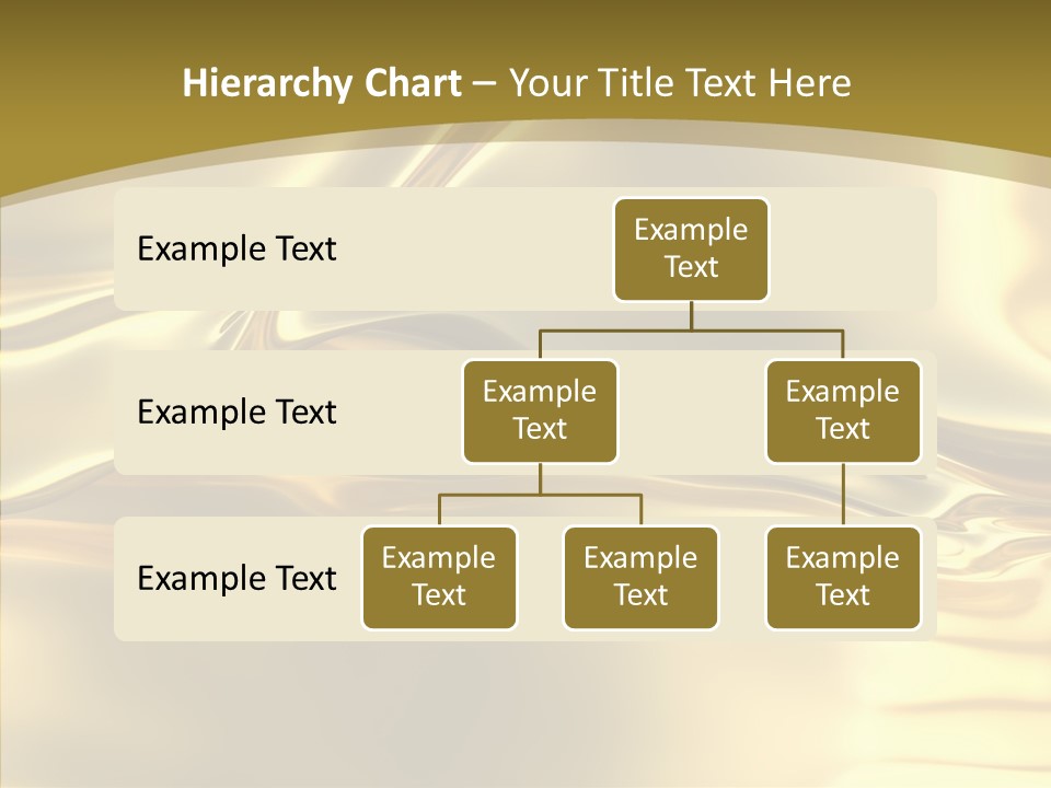 A Gold Background With A Wavy Design PowerPoint Template
