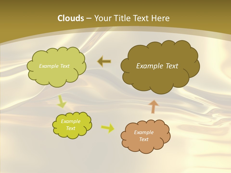 A Gold Background With A Wavy Design PowerPoint Template