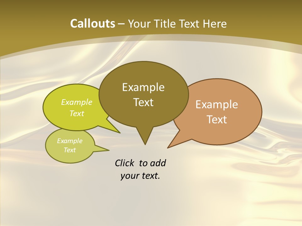 A Gold Background With A Wavy Design PowerPoint Template