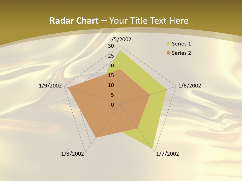A Gold Background With A Wavy Design PowerPoint Template