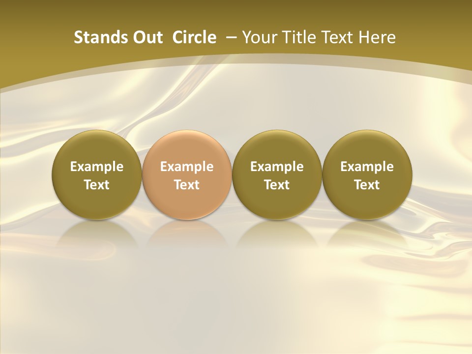 A Gold Background With A Wavy Design PowerPoint Template