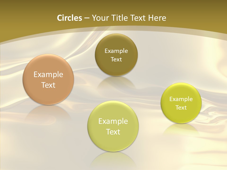 A Gold Background With A Wavy Design PowerPoint Template