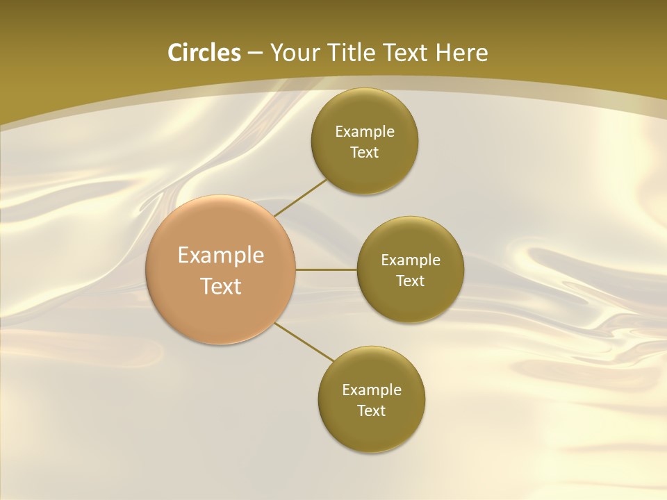 A Gold Background With A Wavy Design PowerPoint Template