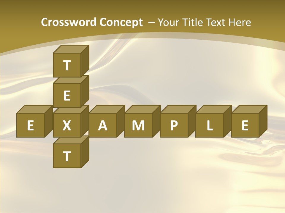 A Gold Background With A Wavy Design PowerPoint Template