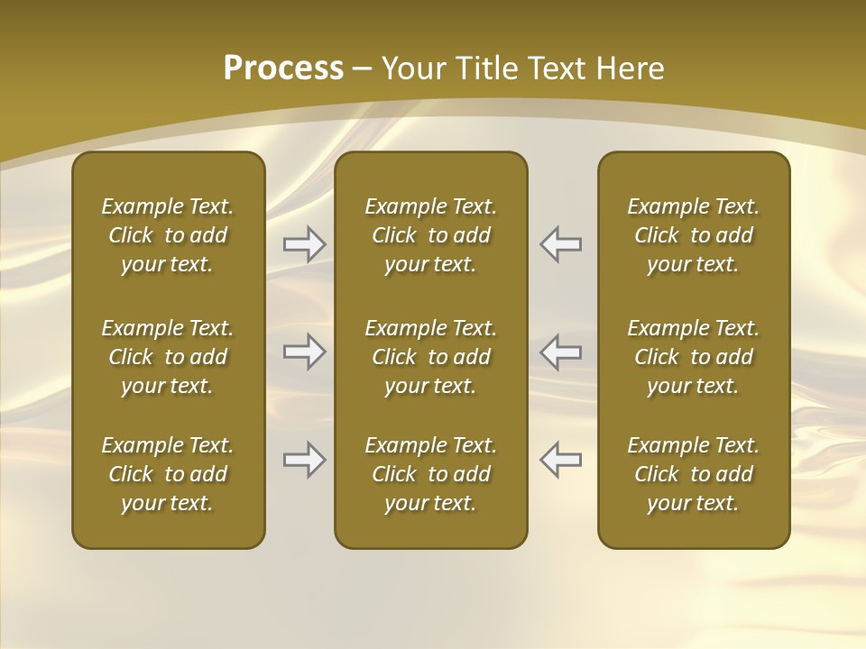 A Gold Background With A Wavy Design PowerPoint Template