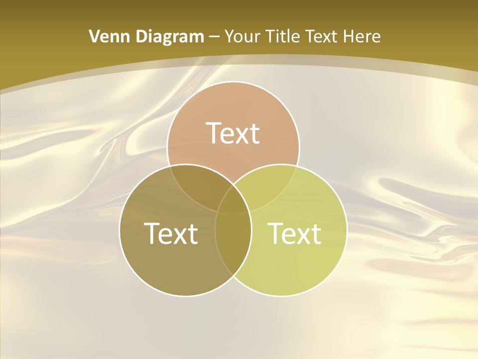 A Gold Background With A Wavy Design PowerPoint Template