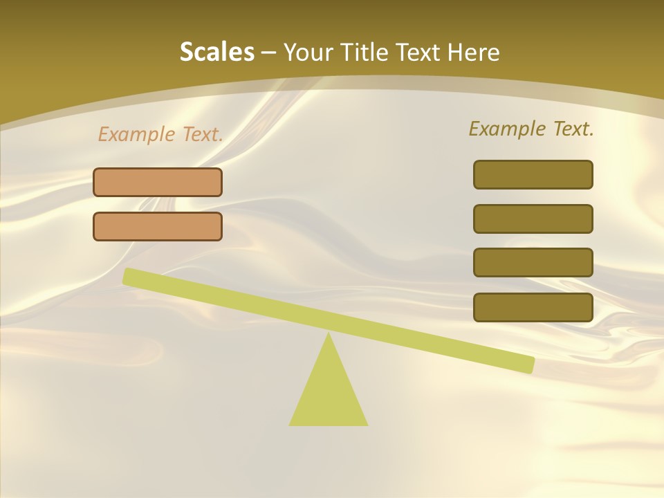 A Gold Background With A Wavy Design PowerPoint Template