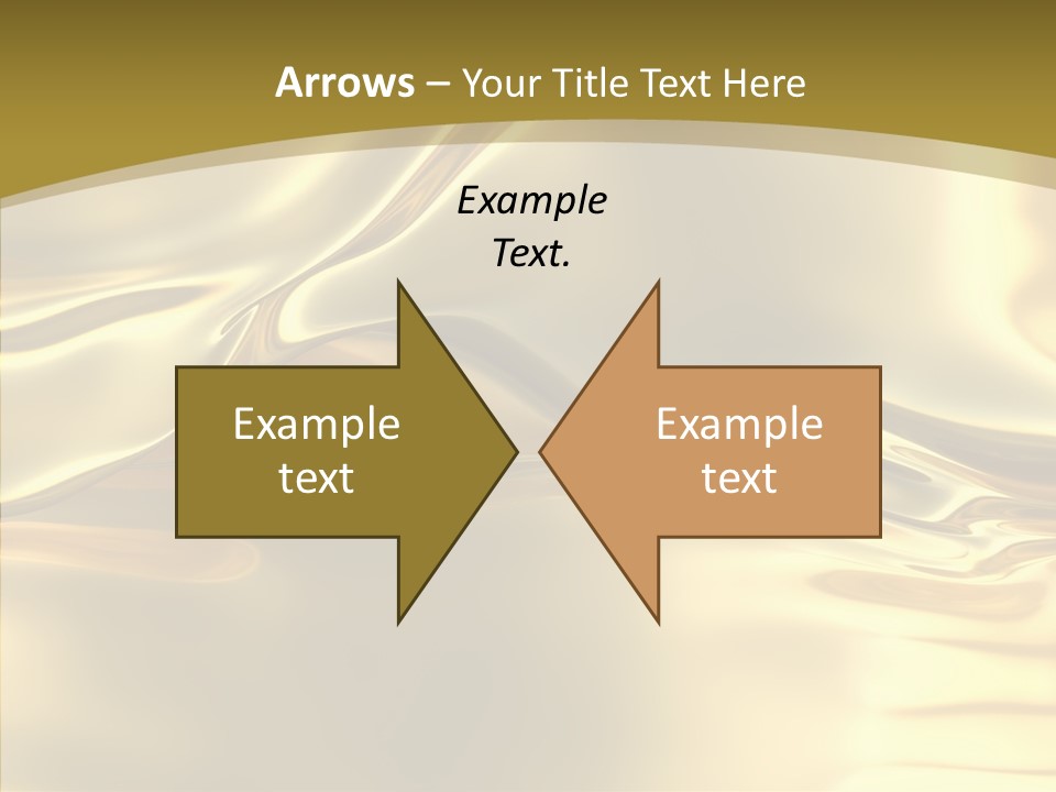 A Gold Background With A Wavy Design PowerPoint Template