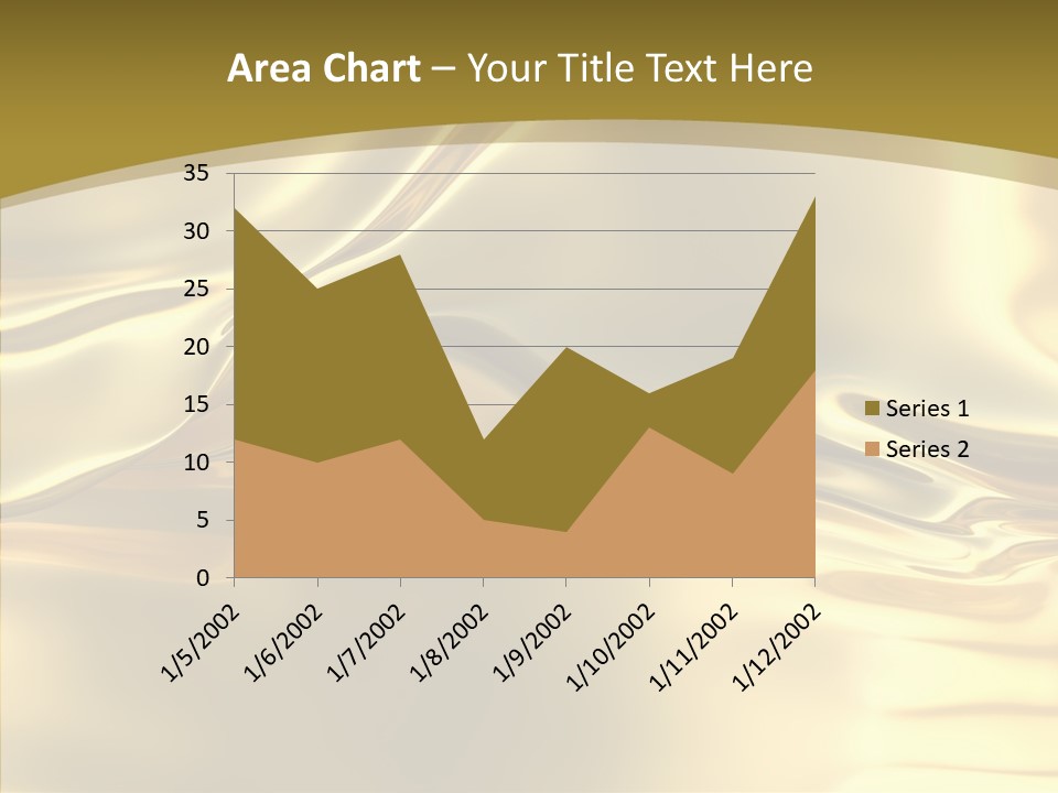 A Gold Background With A Wavy Design PowerPoint Template
