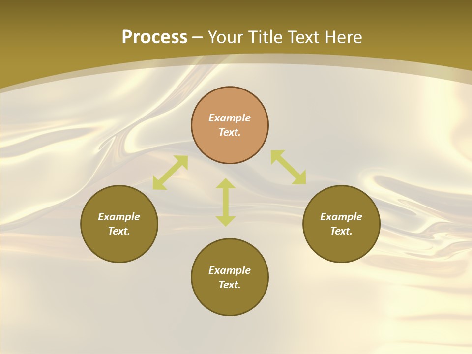 A Gold Background With A Wavy Design PowerPoint Template
