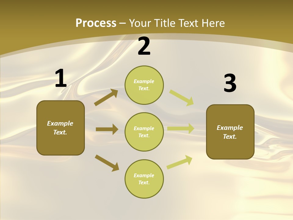 A Gold Background With A Wavy Design PowerPoint Template