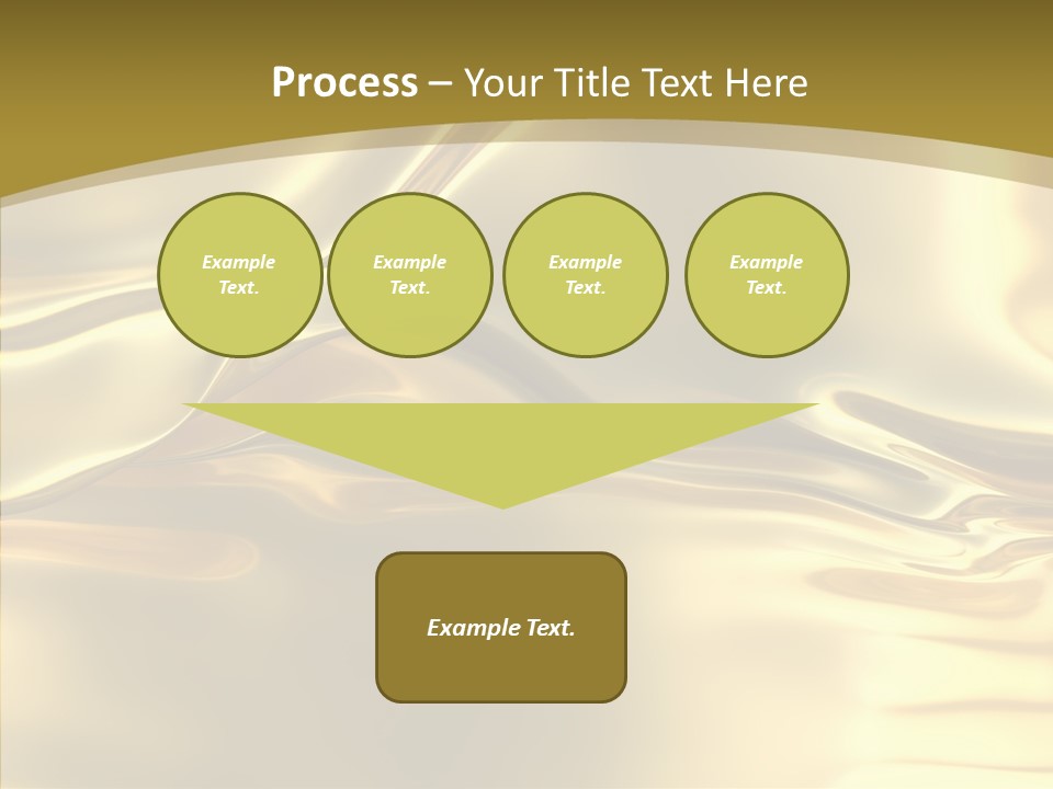 A Gold Background With A Wavy Design PowerPoint Template
