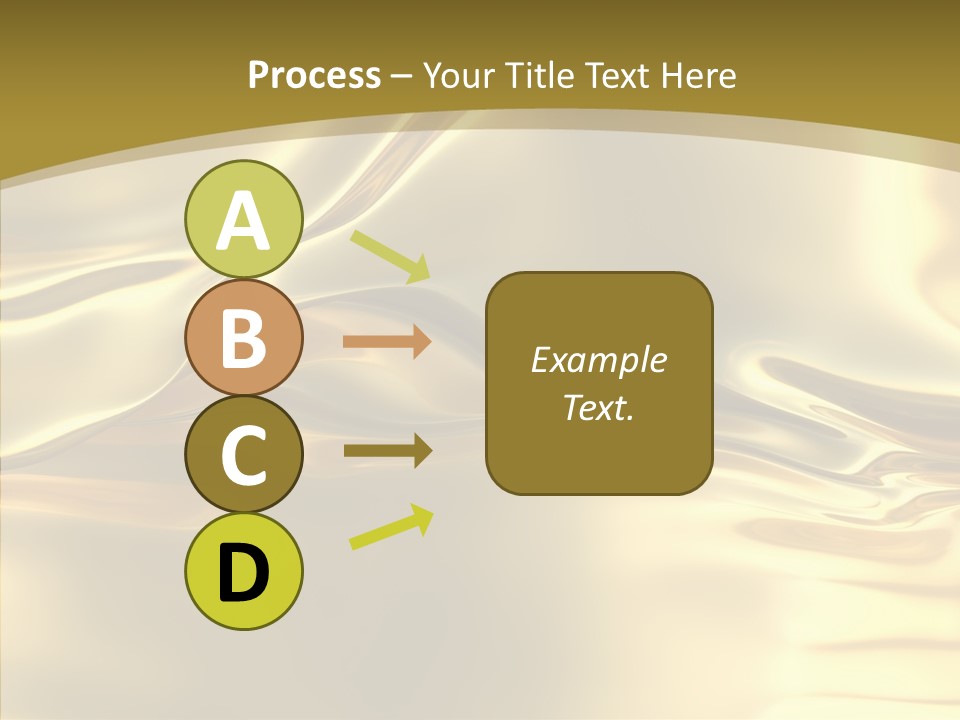 A Gold Background With A Wavy Design PowerPoint Template