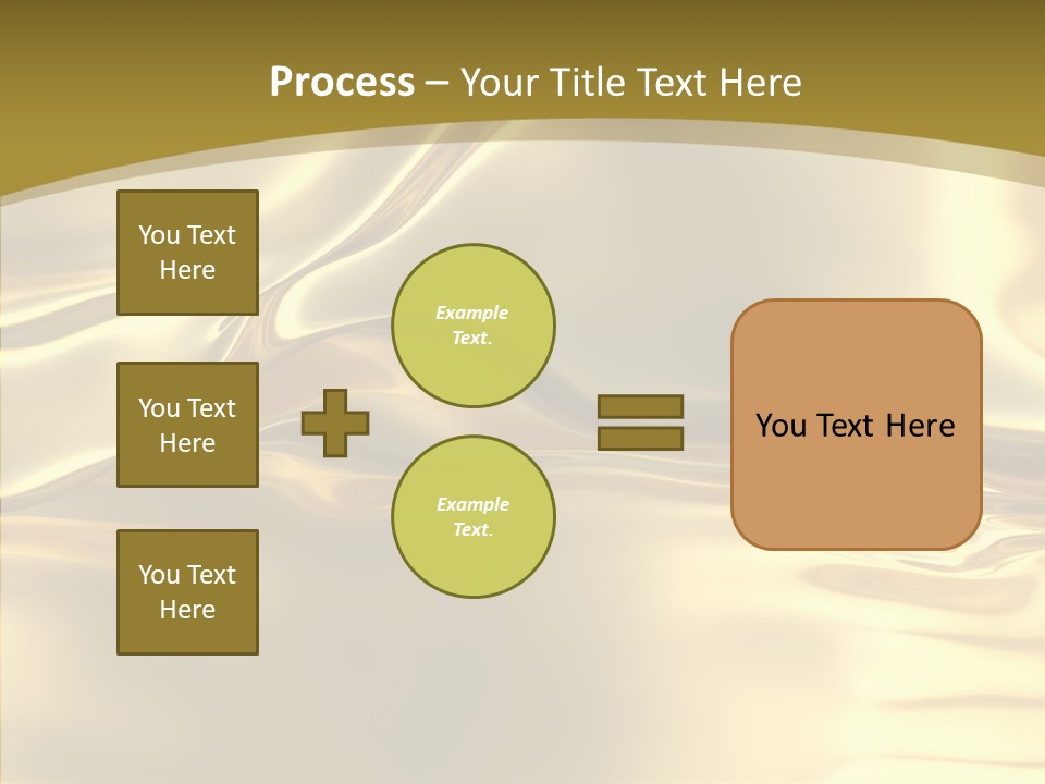A Gold Background With A Wavy Design PowerPoint Template