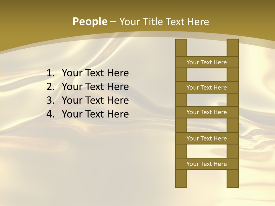 A Gold Background With A Wavy Design PowerPoint Template
