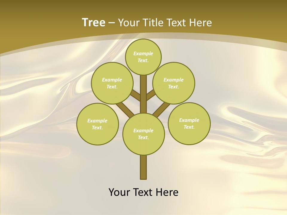 A Gold Background With A Wavy Design PowerPoint Template