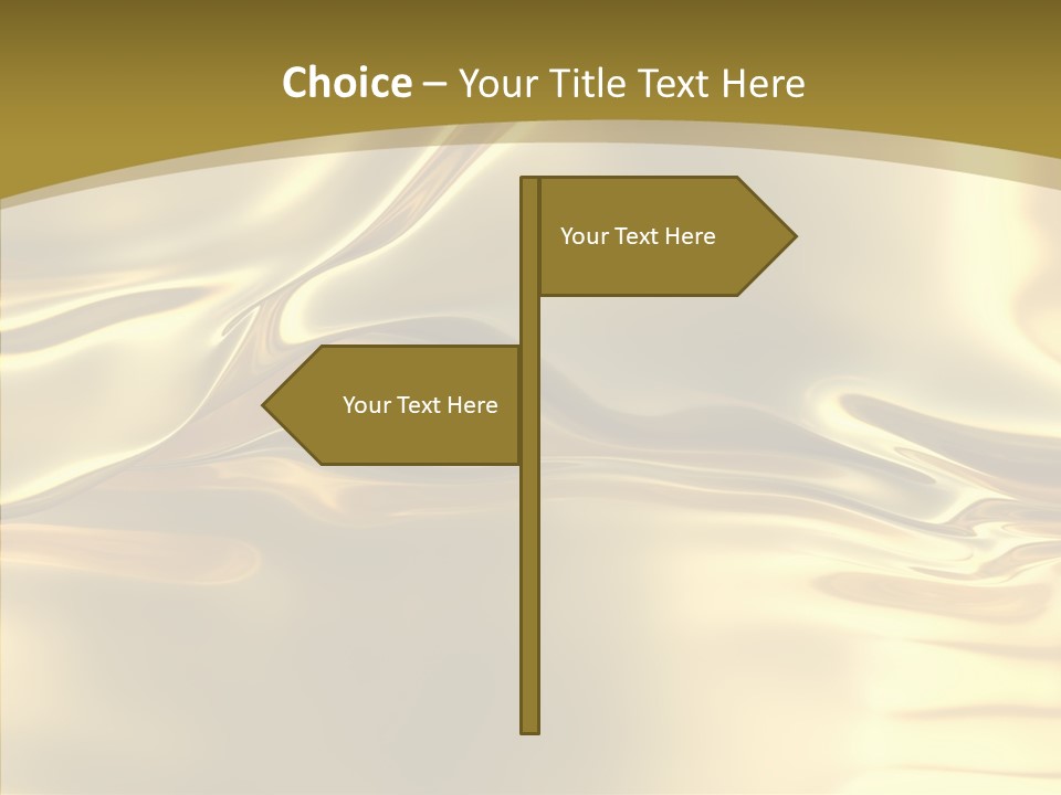 A Gold Background With A Wavy Design PowerPoint Template