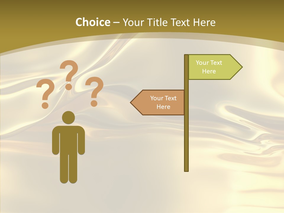 A Gold Background With A Wavy Design PowerPoint Template