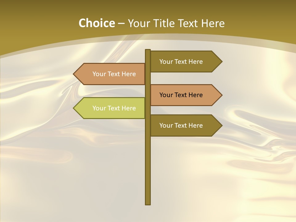 A Gold Background With A Wavy Design PowerPoint Template