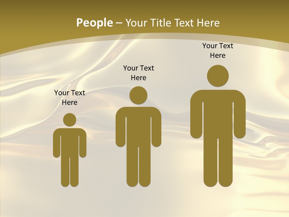 A Gold Background With A Wavy Design PowerPoint Template