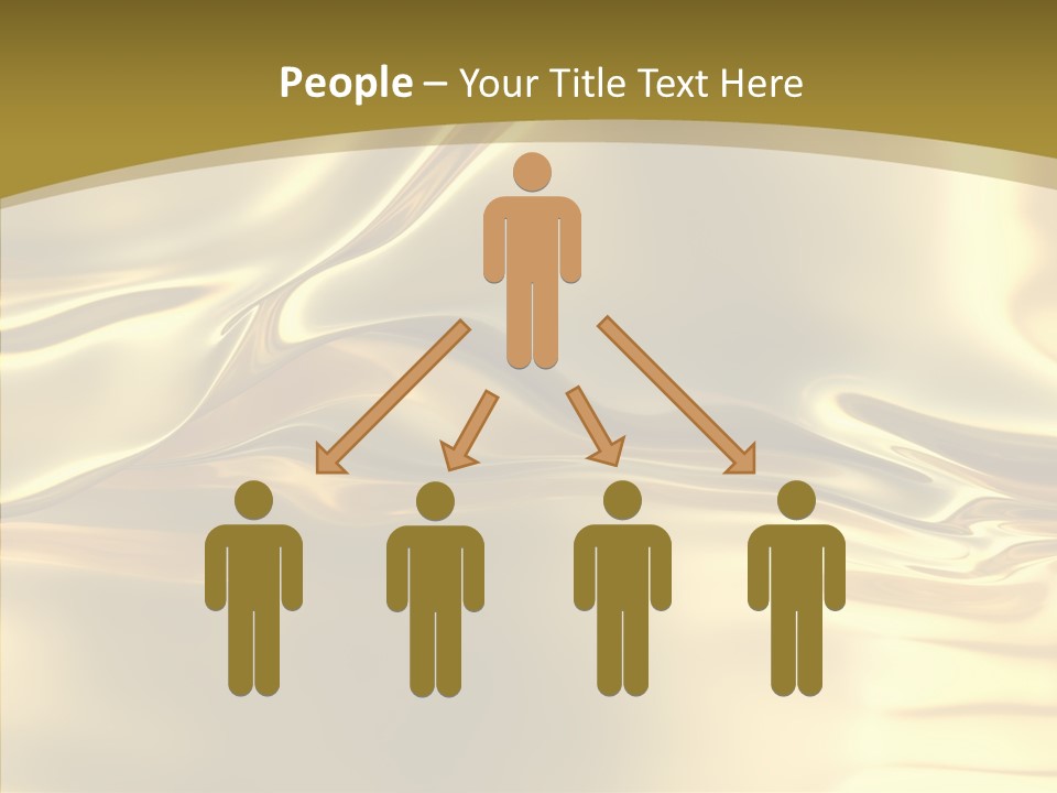 A Gold Background With A Wavy Design PowerPoint Template