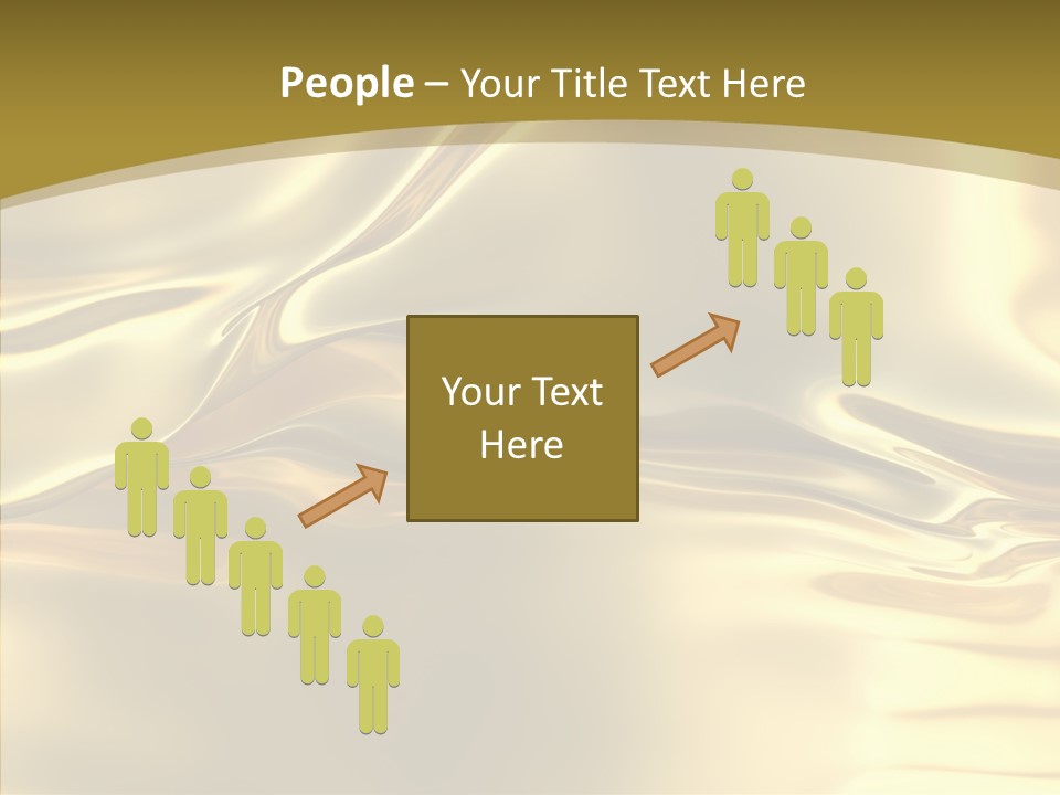 A Gold Background With A Wavy Design PowerPoint Template