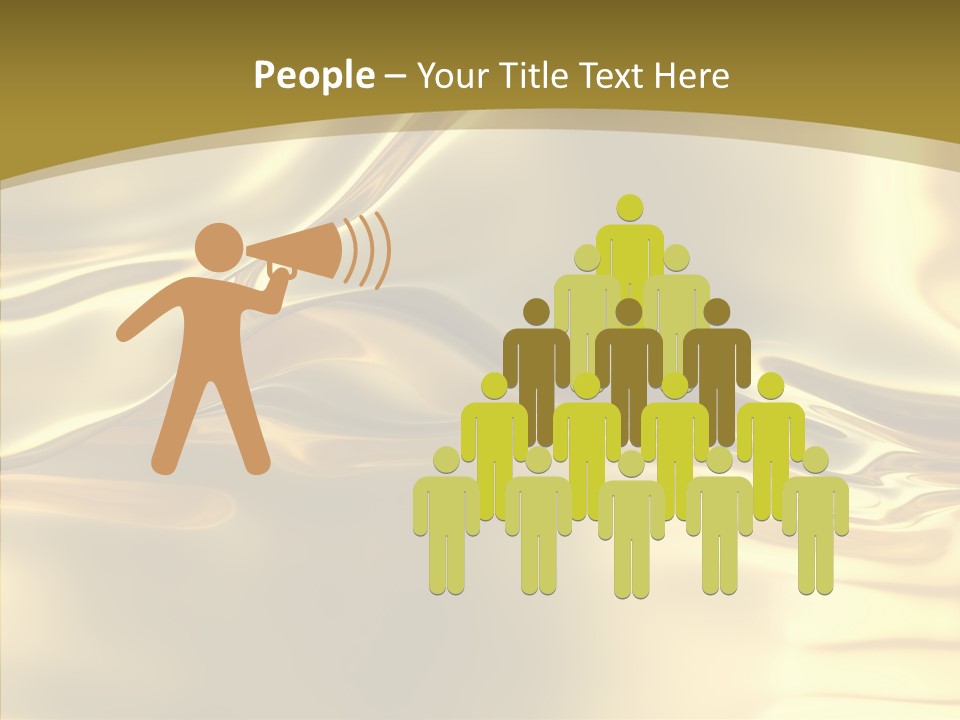 A Gold Background With A Wavy Design PowerPoint Template