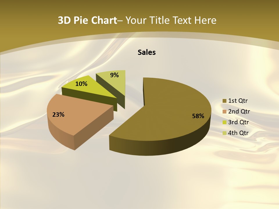 A Gold Background With A Wavy Design PowerPoint Template