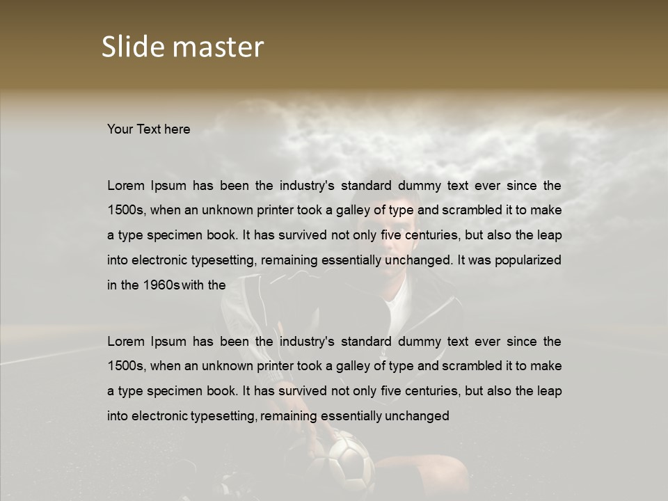 Night Young Beauty PowerPoint Template