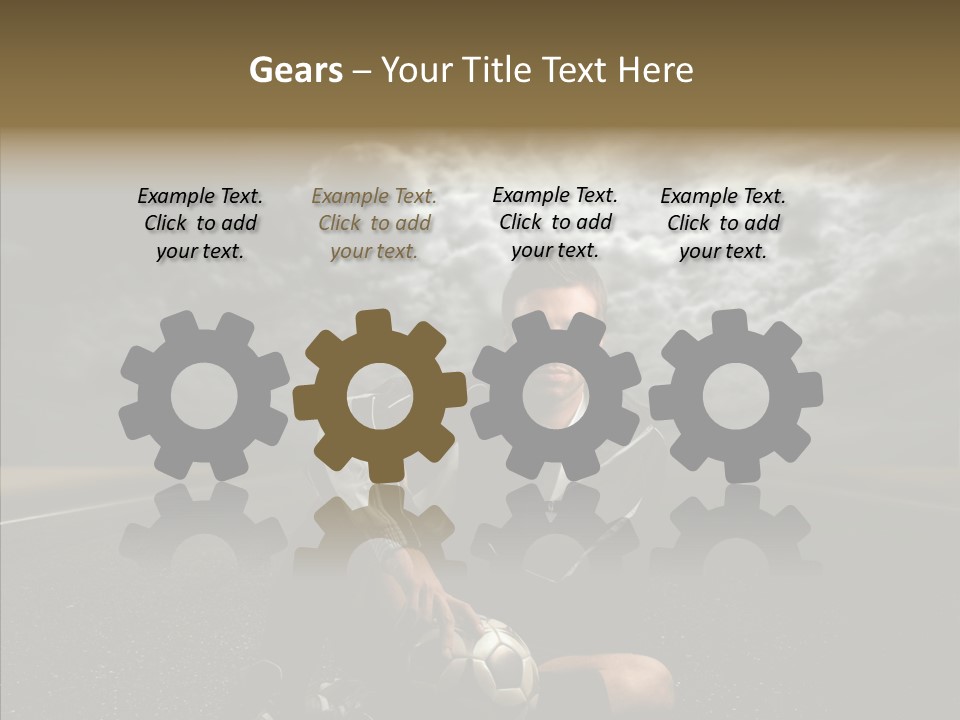 Night Young Beauty PowerPoint Template