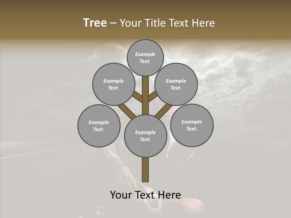 Night Young Beauty PowerPoint Template