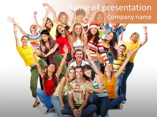 Background Crowd Fun PowerPoint Template